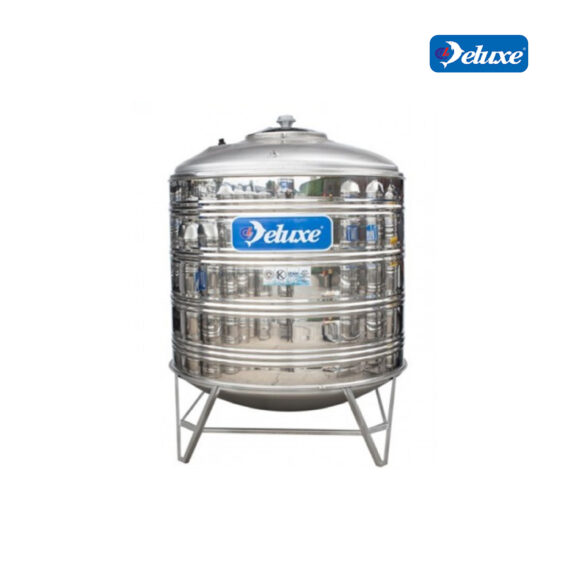 Deluxe 304 Stainless Steel Water Tank Vertical With Stand Round Bottom Series