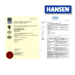 Hansen HDPE Fittings Certificate