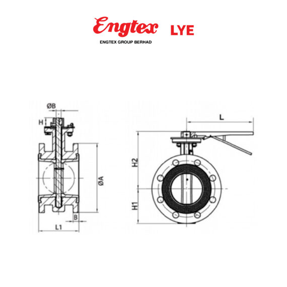 LYE Concentric Flanged Butterfly Valve